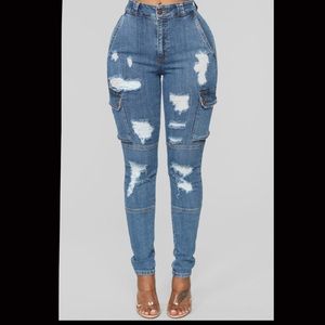“Don’t Push Me Cargo Jeans” BRAND NEW (no tags)